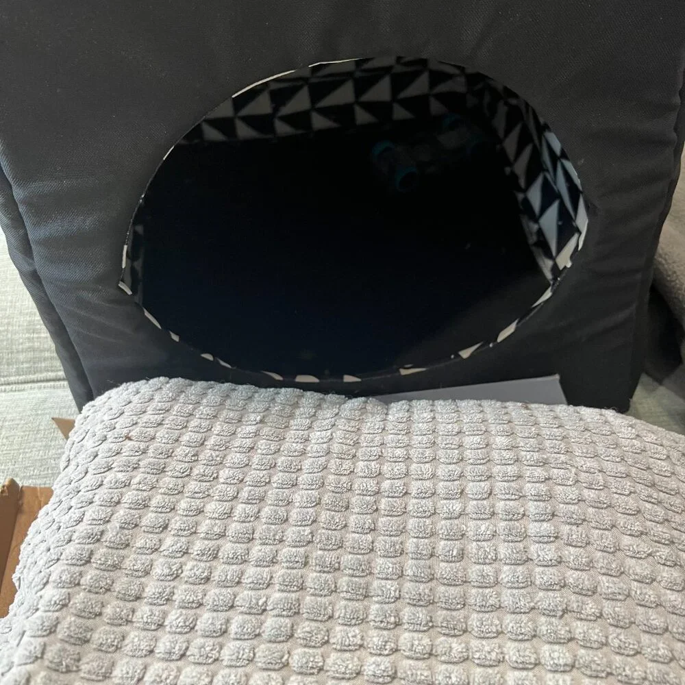 Cat house/bed reversible Accessory Bundle - Elevated cat Bowls stainless steel